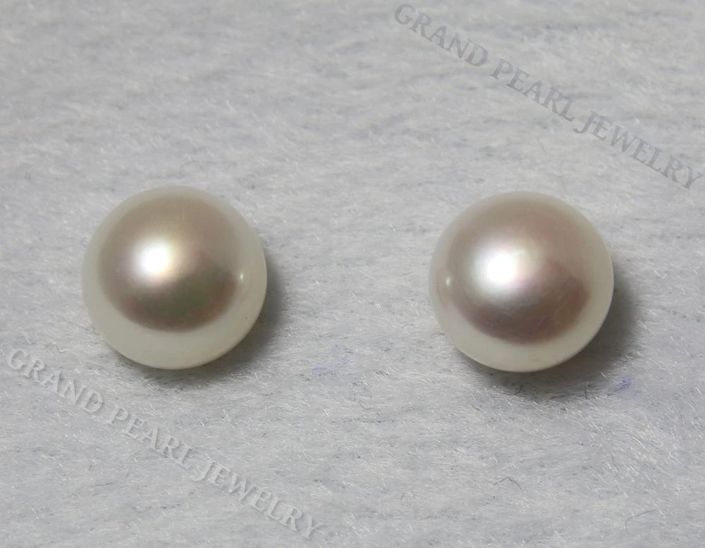 Wholesale Half-drilled Freshwater Pearl, Loose Pearls for Earrings, Pendants, Rings, Round Pearl Jewelry,
