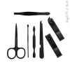 Wholesale Hign Quality 7PCS Stainless Steel Black  Manicure Pedicure Set
