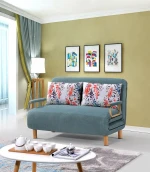 Wholesale new arrival simple home furniture design folding Multifunction 2 seat living room sofa bed set