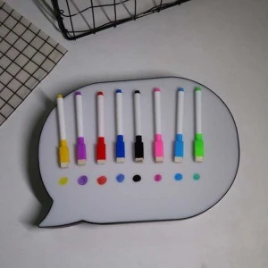 Wholesale Oval Shape Colorful Pen Erasable DIY Advertising Light Box USB Battery Powered LED Letter Box For Stores Clubs