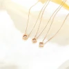 Wholesale price fashion design stainless steel rose gold plated pendant necklace jewelry