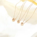 Wholesale price fashion design stainless steel rose gold plated pendant necklace jewelry