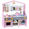 Wholesale simulation solid wooden interesting pretend kitchen play set
