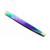Wholesale Stainless Steel Eyebrow Tweezers in rainbow colors
