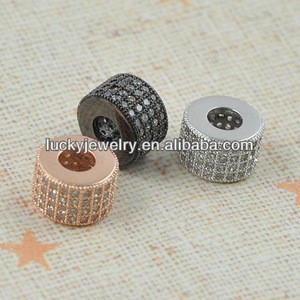Wholesale top quality fashion crystal beads, glass beads for jewelry making, cz pave copper beads