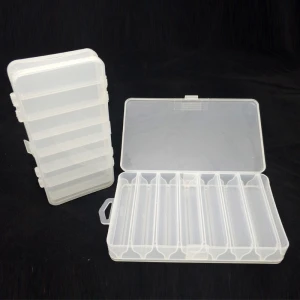 Wholesale Transparent Fish Box Durable Tackle Box Fishing Lure Convenient Double Sided Fishing Box