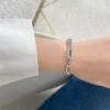 Wholesale Trendy Rhinestone Thick Chain Bracelet Statement Unique Stainless Steel Bracelets Women Jewelry