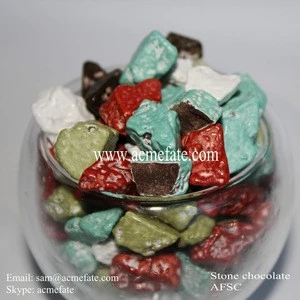 Whosale chocolate compound stone shaped chocolate