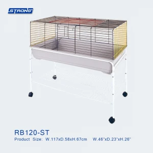 Wire Pet Products Small Animal Cage Rabbit Cage With Stand Wheels RB120-ST