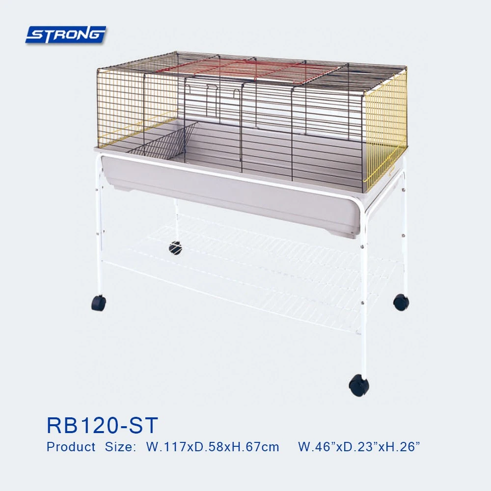 Wire Pet Products Small Animal Cage Rabbit Cage With Stand Wheels RB120-ST