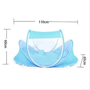 with Mattress Pillow Three-piece Suit Bedding Crib Netting Folding Baby Music Mosquito Nets For 0-2 Years Old Children