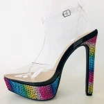 Women high heel shoes shoes Lady High Heel Shoes Sandal slip on Summer