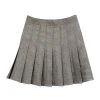 Women School Uniforms plaid Pleated Mini Skirt