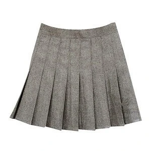 Women School Uniforms plaid Pleated Mini Skirt