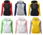Women Slim Fit Raglan Sleeves Hoodie