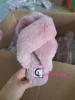 Womens Cross Band Slippers Soft Plush Furry Cozy Rabbit Fur House Shoes Flip Flop Open Toe Indoor Outdoor fur slides