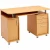 Import Wood Office Furniture Beech Color Large Writing and Computer Desk with A4 Filing Drawer from China