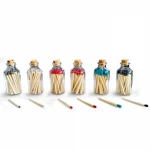 Wooden glass bottle matches match sticks in bulk wholesale colored matches