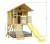 Import wooden kids playhouse with slide from China