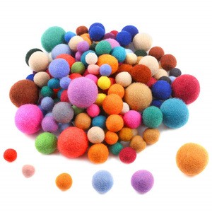 Wool Felt Balls Handmade Felted Pom Poms Pure Wool Beads decoration Felt Ball for Craft Making