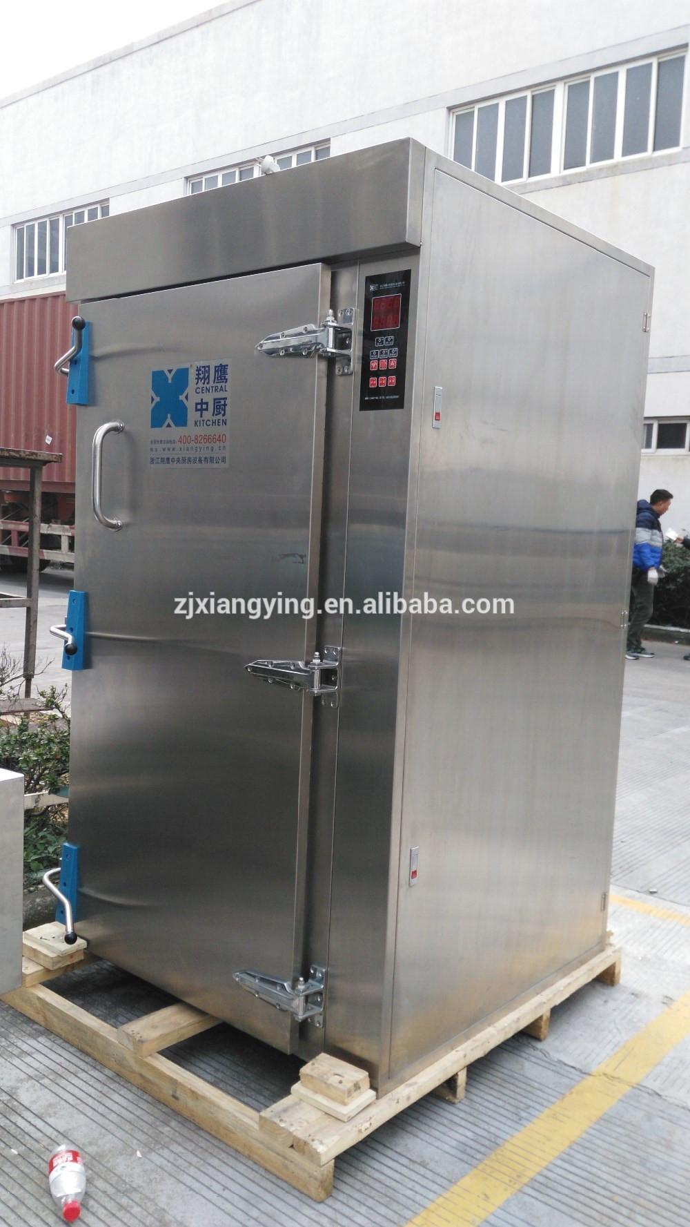 XYZX-130A China supplier stainless steam rice cooker food steamer cart steam cabinet truck with trolley kitchen machine