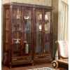 YB10 Baroque Classic Living Room Display Cabinet European Antique mahogany Wooden decorative wine Display Cabinet showcase