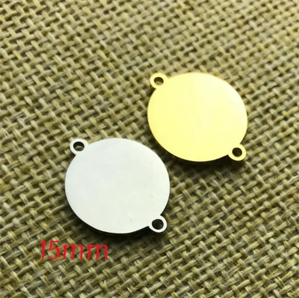 Yiwu Aceon Stainless Steel Connector Customized Bracelet Charm Engrave Your Word Or Logo Two Holes Dog Tag