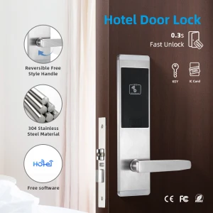 Zinc Alloy Keyless Electronic RFID Card  Key Hotel Lock System Door Lock