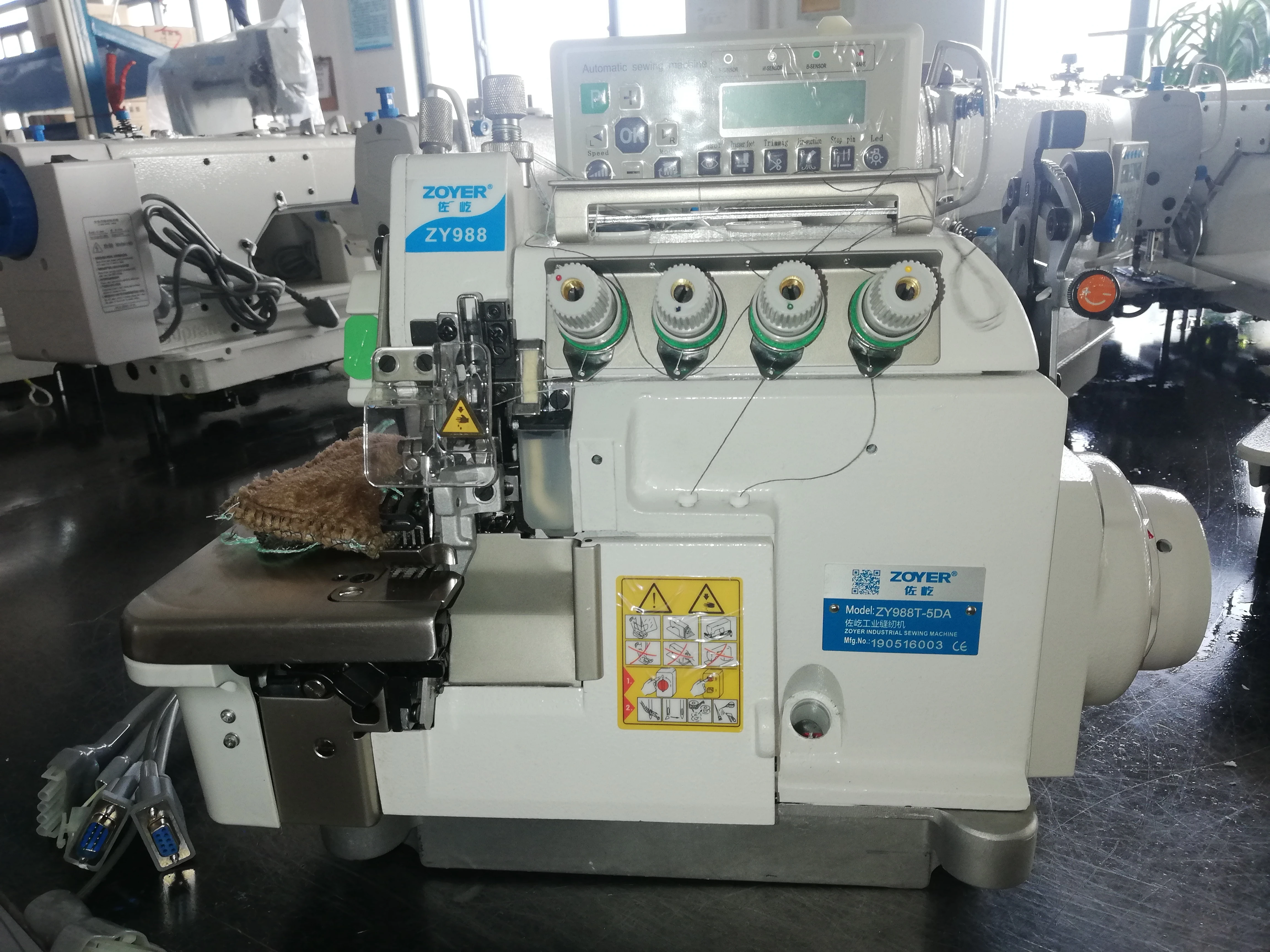 ZY988T-5DA Zoyer Pegasus Ext top with bottom feed  Auto-Trimmer Direct Drive Overlock Industrial Sewing Machine