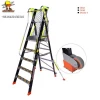 EN131 certified herringbone ladder Ultra-high warehouse factory aluminum alloy folding ladder