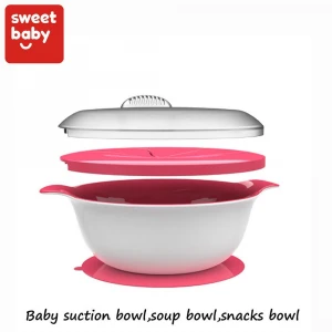 Eco-Friendly Baby Products Bpa Free PP Plastic Snack Cup Soup Bowl Baby Bowl With Suction Cup