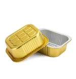 630ML/22 Aluminum Foil Cake Pan Food Packing Deep Round Bowl Dessert Cup Foil Wrap Roasting Trays With Lids