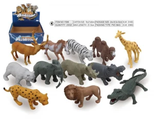 hot mini plastic animal TPR figure promotional toys for kids