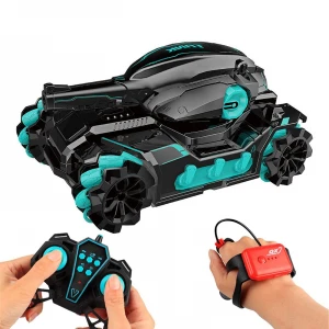 RC Tank Car 2.4G Electric Watch Remote Control Water Bomb Tank car Stunt Multiplayer Battle RC Toy Car