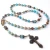 Import 6mm Blue Imperial Jasper Gemstone Beads Anti-Bronze Plated Virgin Mary Rosary on Wire with Pardon Crucifix Pendant from China