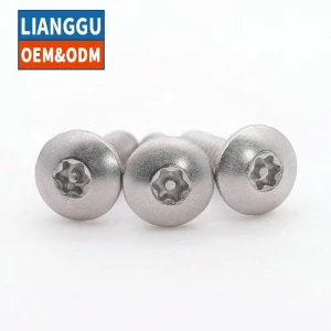 Customized Stainless Steel Security  Torx Socket Button Head Security Screw With head Pin
