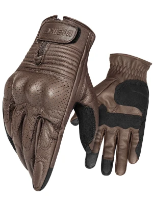 INBIKE Motorcycle Gloves for Men Leather Motorbike Riding Gloves Touchscreen