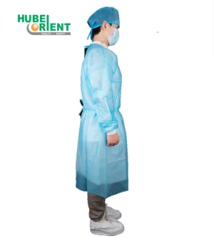 Blue PP Disposable Isolation Gown