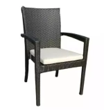 Multicolour Synthetic Rattan Chair (Aluminium)