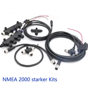 nmea2000 marine starker kits waterproof 5pin backbone cable and connector straight power cables for vessel