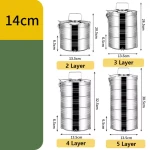 High Quality 2/3/4 Tier Food Container Insulated Lunch Box Set 304Stainless Steel Stackable