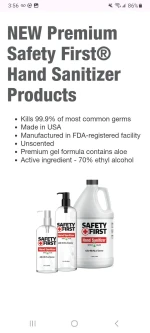 Safety first / hand sanitizer