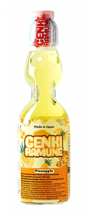 GENKI RAMUNE Pineapple Soda Juice Drink
