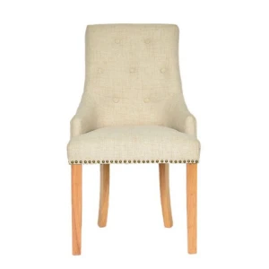 Wooden and tufted KD legs dining chair VS 8806