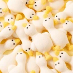 Lying flat duck 3D cartoon shape marshmallow leisure net red milk tea coffee drink companion gummy wholesale