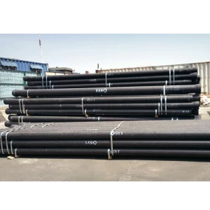 China Black Bitumen Coated Paint Class K7 K8 K9 K10 Ductile Iron Casting Pipe For Drinking Water