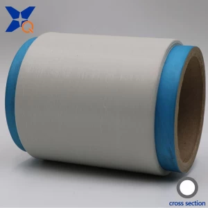 white metal oxide conductive dyeable polyester/nylon filaments 20D/3F inner ring/sandwich type ESD-XTAAA259