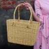 Water Reed/Kauna Grass/Sea Grass Grocery Basket Bag – V Shape [Natural]