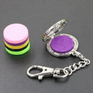 Stainless Steel Aroma Diffuser Keychain