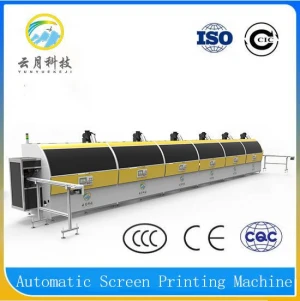 Automatic six colors screen printing equipment on cosmetic,hose